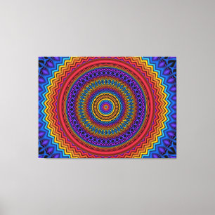 Guilloché Spirograph Wrapped Canvas Leinwanddruck