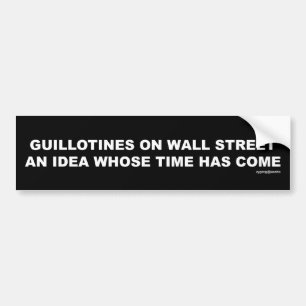 "Guillotinen auf Wall Street" Autoaufkleber