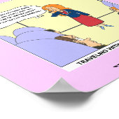 Guilt Trip Airlines Funny Cartoon Funny Poster (Ecke)