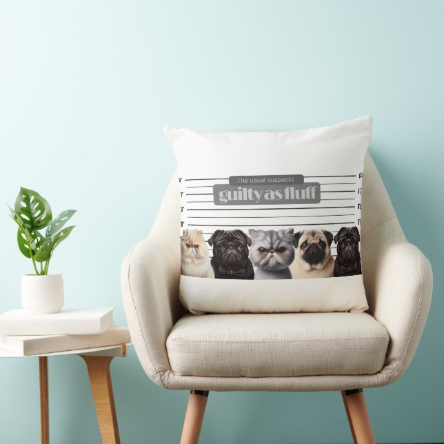 Guilty as Fluff – The Usual Suspects Pillow Design Kissen (Stuhl )