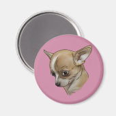Guilty Chihuahua Puppy Magnet (Vorderseite/Rückseite)
