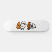 Guilty-Ente-Cartoon | Hintergrundfarbe auswählen Skateboard (Horizontal)