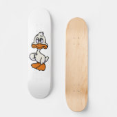 Guilty-Ente-Cartoon | Hintergrundfarbe auswählen Skateboard (Vorderseite)