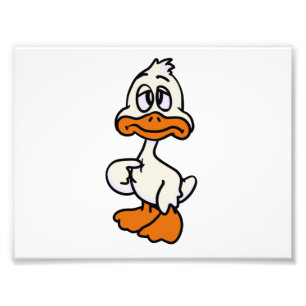Guilty Ente Cartoon  Hintergrundfarbe Fotodruck
