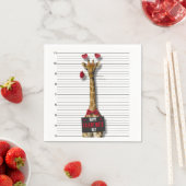 Guilty Giraffe Mugshot Funny Happy Valentine's Day Serviette (Beispiel)