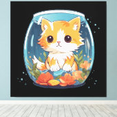 Guilty Kitty Leinwanddruck (Insitu (Holzboden))