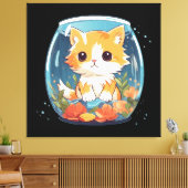 Guilty Kitty Leinwanddruck (Insitu (Wohnzimmer))