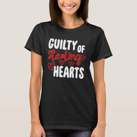 Guilty Of Stealing Hearts   Valentine s Day T-Shirt (Vorderseite)