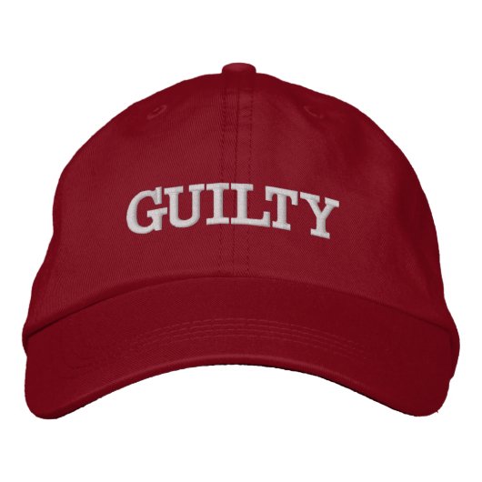 GUILTY Red MAGA bestickter Hut (Vorderseite)