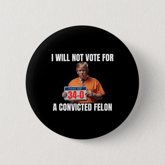 Guilty Trump 2024 Wahl Amerikaner Button (Vorderseite)