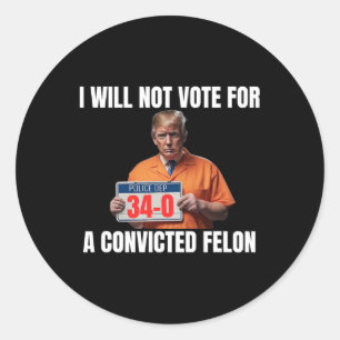 Guilty Trump 2024 Wahl Amerikaner Runder Aufkleber