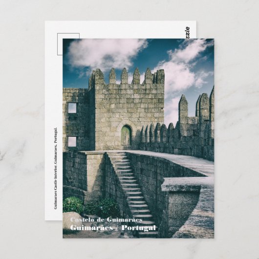 Guimaraes Burg Interieur. Guimaraes, Portugal. Postkarte (Vorne/Hinten)