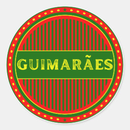 Guimarães City Pride Emblem – Portuguese Identity Runder Aufkleber