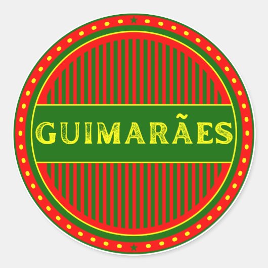Guimarães City Pride Emblem – Portuguese Identity Runder Aufkleber (Vorderseite)