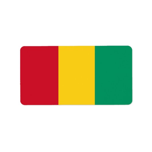 Guinea Adressaufkleber (Vorne)