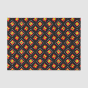 Guinea Bissau African Print on Black Seidenpapier