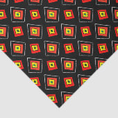 Guinea Bissau African Print on Black Seidenpapier (Ausschnitt)