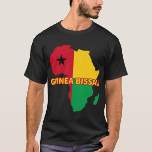 Guinea-Bissau-Bissau-Guinean-Pride-Karte Afrika T-Shirt
