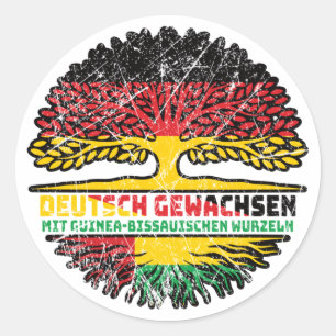 Guinea-Bissau Deutsch Deutschland Runder Aufkleber