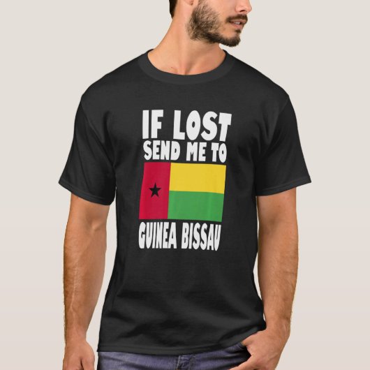 Guinea Bissau Flag Design If lost send me to Guin T-Shirt (Vorderseite)