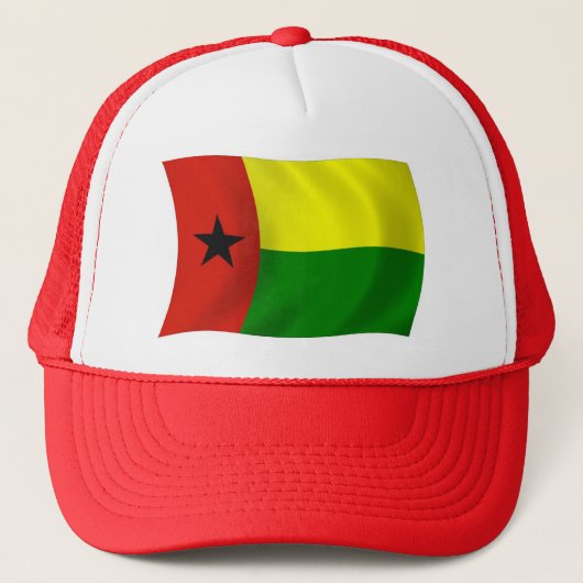 Guinea Bissau Flag Hat Truckerkappe (Vorderseite)