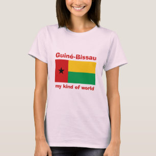 Guinea-Bissau-Flag + Karte + Text-T - Shirt
