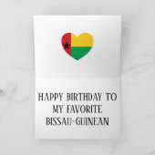 Guinea Bissau Flag Patriotic Geburtstag Karte (Innenseite)