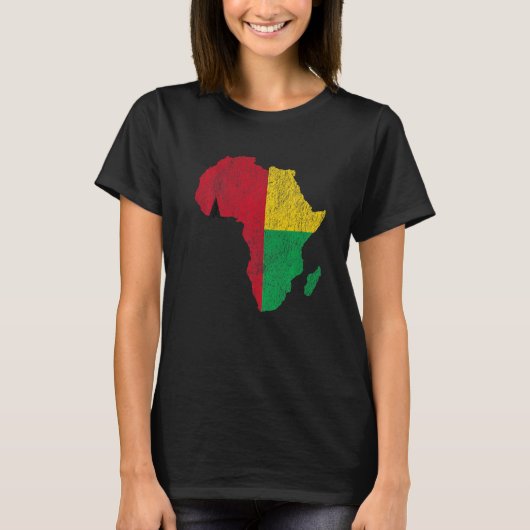 Guinea-Bissau-Flagge Afrika Kontinent Geschenk für T-Shirt (Vorderseite)