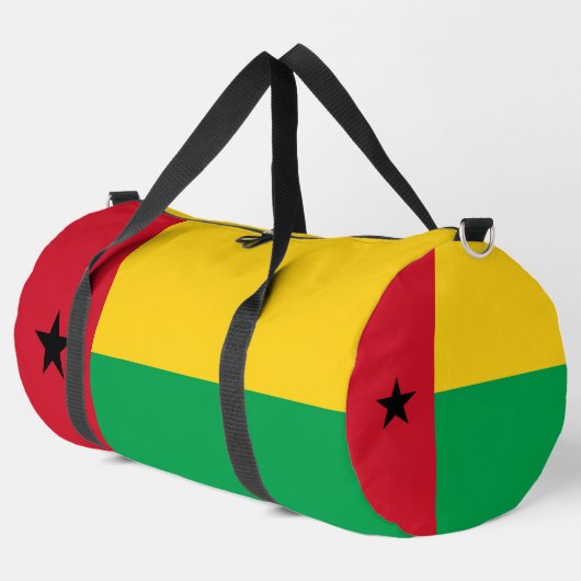 Guinea-Bissau-Flagge Duffle Bag (Linke Ecke)