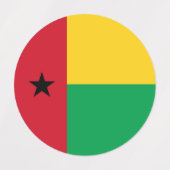 Guinea-Bissau-Flagge Etiketten (Design 2)