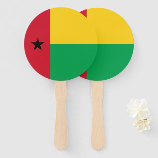 Guinea-Bissau-Flagge Fächer (Vorne und Hinten)
