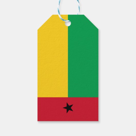 Guinea-Bissau-Flagge Geschenkanhänger (Rückseite)