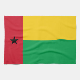 Guinea-Bissau-Flagge Geschirrtuch