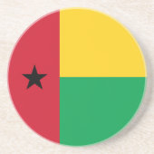 Guinea-Bissau-Flagge Getränkeuntersetzer (Vorne)