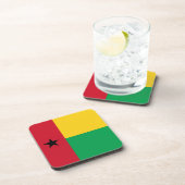 Guinea-Bissau-Flagge Getränkeuntersetzer (Rechte Seite)