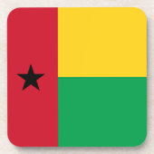 Guinea-Bissau-Flagge Getränkeuntersetzer (Vorderseite)