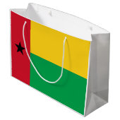 Guinea-Bissau-Flagge Große Geschenktüte (Rückseite Schrägansicht)