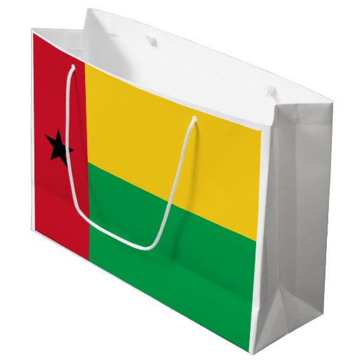 Guinea-Bissau-Flagge Große Geschenktüte (Vorderseite Schrägansicht)