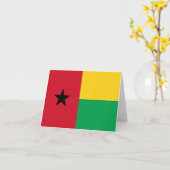 Guinea-Bissau-Flagge Karte (Gelbe Blume)