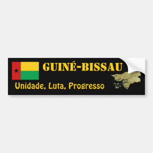 Guinea-Bissau-Flagge + Karte Aufkleber Autoaufkleber