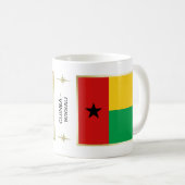 Guinea-Bissau Flagge + Karten-Tasse Kaffeetasse (VorderseiteRechts)