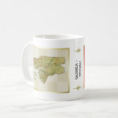 Guinea-Bissau Flagge + Karten-Tasse Kaffeetasse (Vorderseite Links)