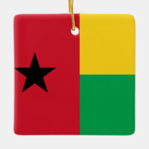 Guinea-Bissau-Flagge Keramikornament