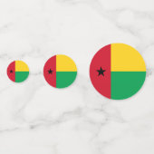 Guinea-Bissau-Flagge Konfetti (Vorderseiten)