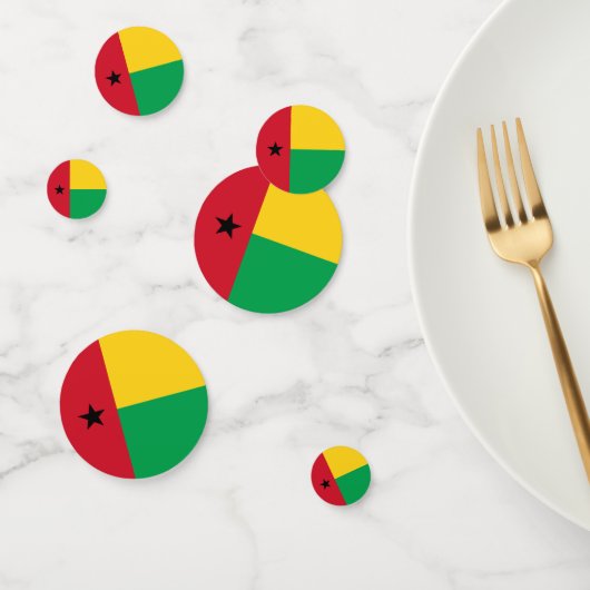 Guinea-Bissau-Flagge Konfetti (Gruppe)