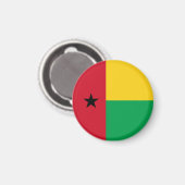 Guinea-Bissau-Flagge Magnet (Vorderseite/Rückseite)