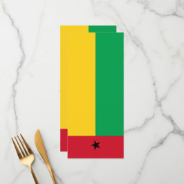 Guinea-Bissau-Flagge Menükarte