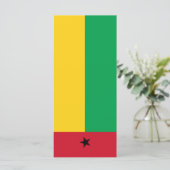 Guinea-Bissau-Flagge Menükarte (Stehend Vorderseite)