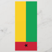 Guinea-Bissau-Flagge Menükarte (Vorderseite)