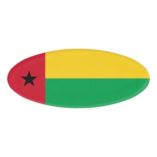 Guinea-Bissau-Flagge Namenschild (Vorderseite)